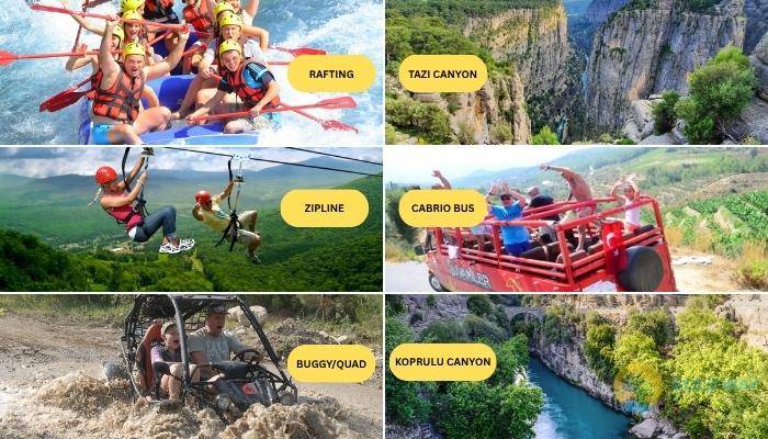 КОМБО РАФТИНГ ТАЗЫ 6 В 1 ИЗ АНТАЛИИ - ЭКСКУРСИИ В АНТАЛИИ